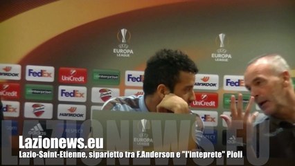 Lazio-Saint-Etienne, siparietto tra F.Anderson e "l'inteprete" Pioli
