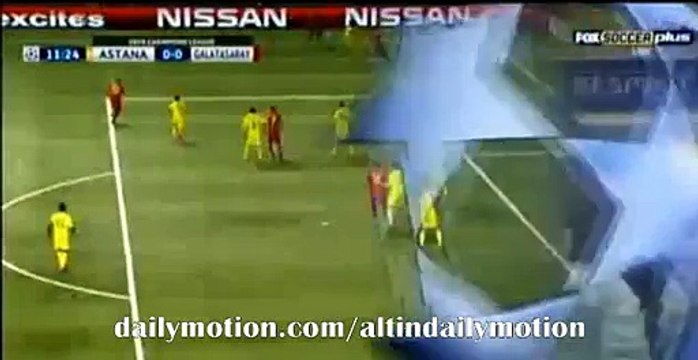 Wesley Sneijder Amazing Shoot Chance - Astana vs Galatasaray - Champions League - 30.09.2015