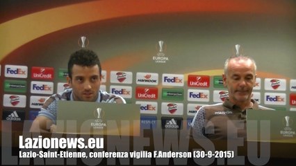 Lazio-Saint-Etienne, conferenza vigilia F.Anderson (30-9-2015)