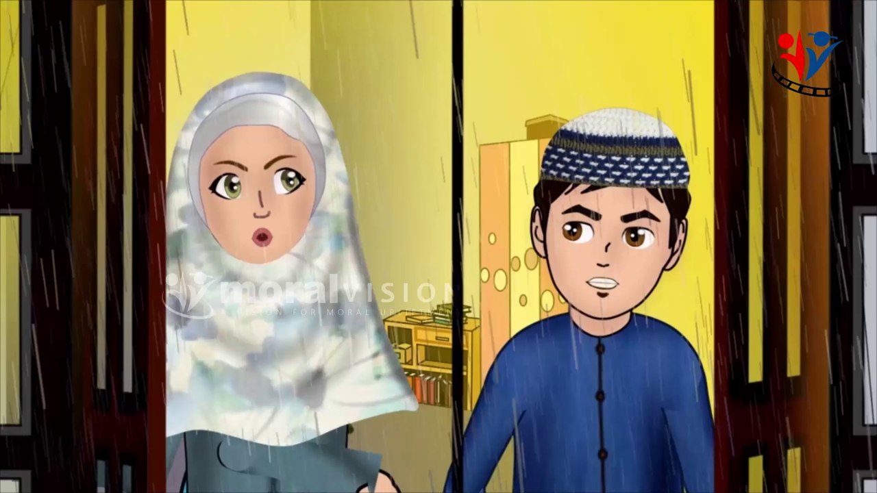 Rainy Season and Abdul Bari Islamic Muslims cartoon for children