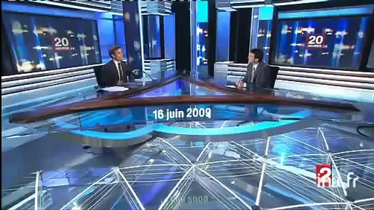 Manuel Valls - Discrimination - Entretien sur France 2 ( extrait d'une vidéo Direct 8) le 16/06/09