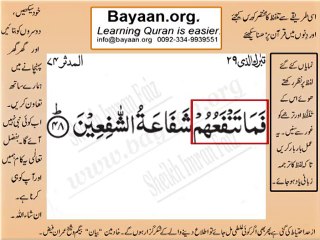 Surrah 074_048AL-Modaser Very Simple Listen, look & learn word by word urdu translation of Quran in the easiest possible
