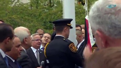 Davutoğlu’nun katılımıyla göndere çekildi