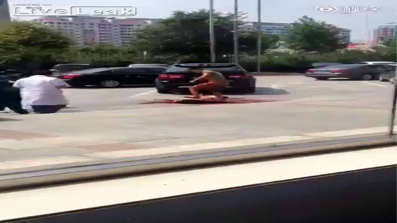 Ronnie Pickering-Slips on His Blood - Chinese Dude Beat Him to a Pulp!