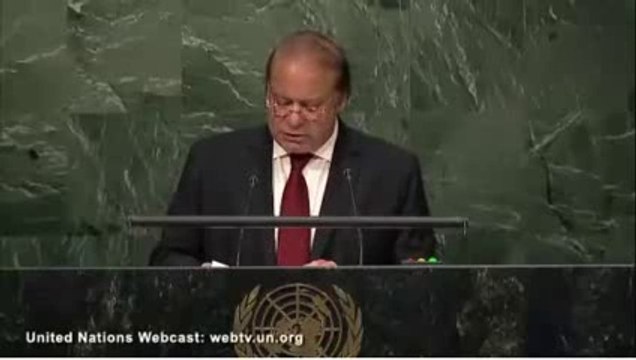 Nawaz Sharif address to UN general assembly Speech 2015 - Raised kasmir issue - Indian Army Violence in kashmir