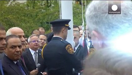 Filistin bayrağı BM'de göndere çekildi