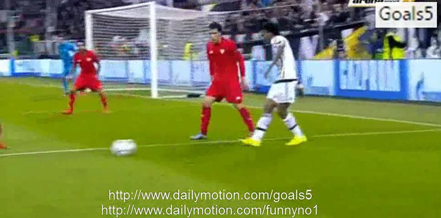 Juventus 2 - 0 Sevilla All Goals and Highlights Champions League 30-9-2015