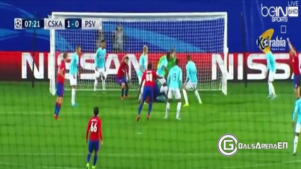 اهداف مباراة سيسكا موسكو وايندهوفن 3-2 - محمد بركات