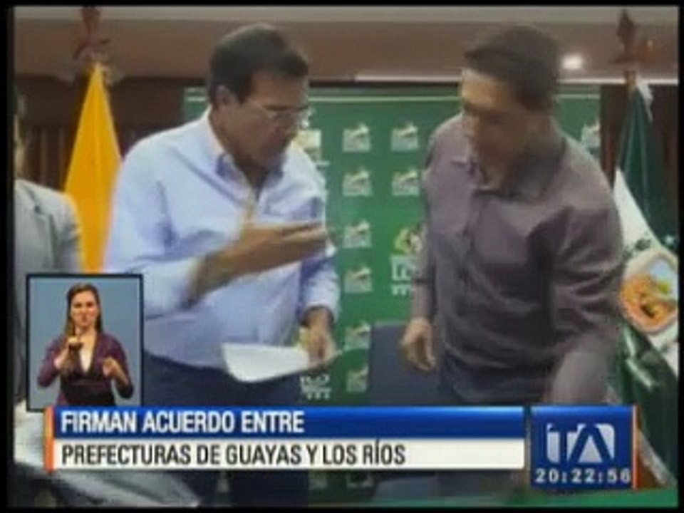 Firman acuerdo entre Guayas y Los Ríos