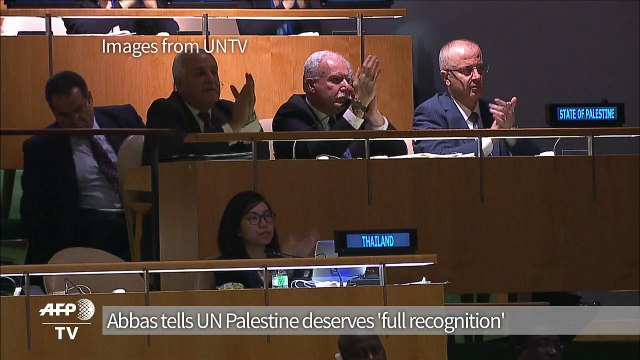 Abbas tells UN Palestine deserves 'full recognition'