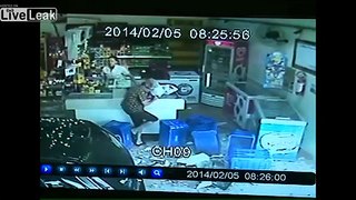 Drunk driver smashes car through supermarket