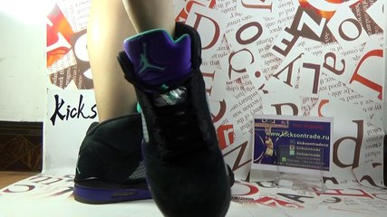 Authentic Air Jordan 5 Black Grape On Foot HD Review