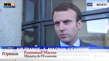 TextO’ : Air France / Emmanuel Macron : «J'appelle l'ensemble des partenaires sociaux, et en particulier les pilotes, à prendre leurs responsabilités.»