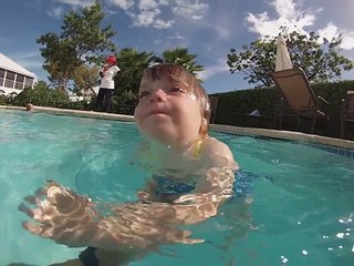 Swimming Self Rescue Lessons with Charles and Clara