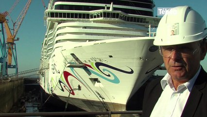 Brest. Le Norwegian Epic en cale sèche