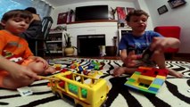 Kids PLAYTIME with BLOCKS and HOTWHEELS CARS Crashing