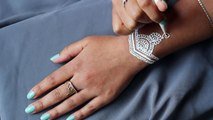 How to Apply White Henna- Body Paint Temporary Tattoo Tutorial |Pakistan-India-Middle east-United States