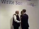 See What Indian PM Modi Did When Facebook Owner Mark Zuckerberg Came in Front of Camera