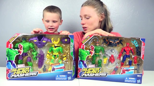 Marvel Avengers Super Hero Mashers The Hulk vs Loki & Spider Man vs Doc Ock
