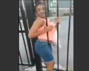 OMG!!! Girl stuck in the Bars