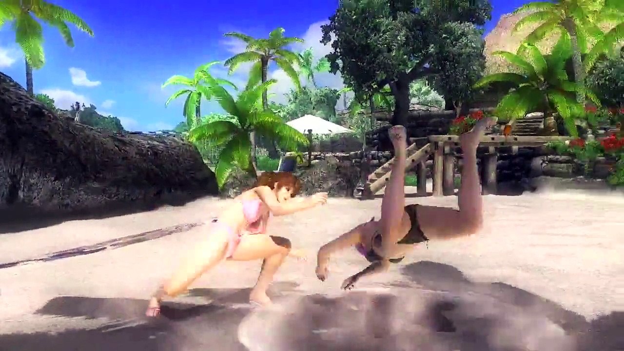 Dead or Alive Assault - Swimsuit Strife Fighting Photo Shoot featuring Kasumi & Ayane (DOA5)