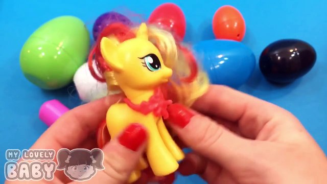 Learn Colours with 10 Huge Surprise Eggs! Opening Eggs with My Little Pony Toys! Part 1
