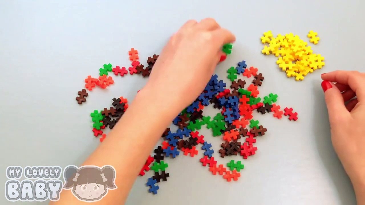Learn Colours with Plus Plus Toys Surprise Eggs and Rainbow! Part 6