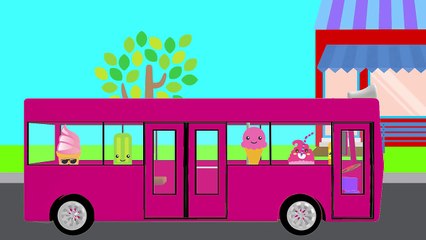 Wheels On The Bus | ICE CREAM Family | Nursery Rhymes | Songs for Children by Animated Sur