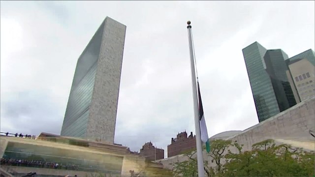 رفع العلم الفلسطيني في مقر الأمم المتحدة