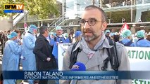 Paris: manifestation des infirmiers-anesthésistes