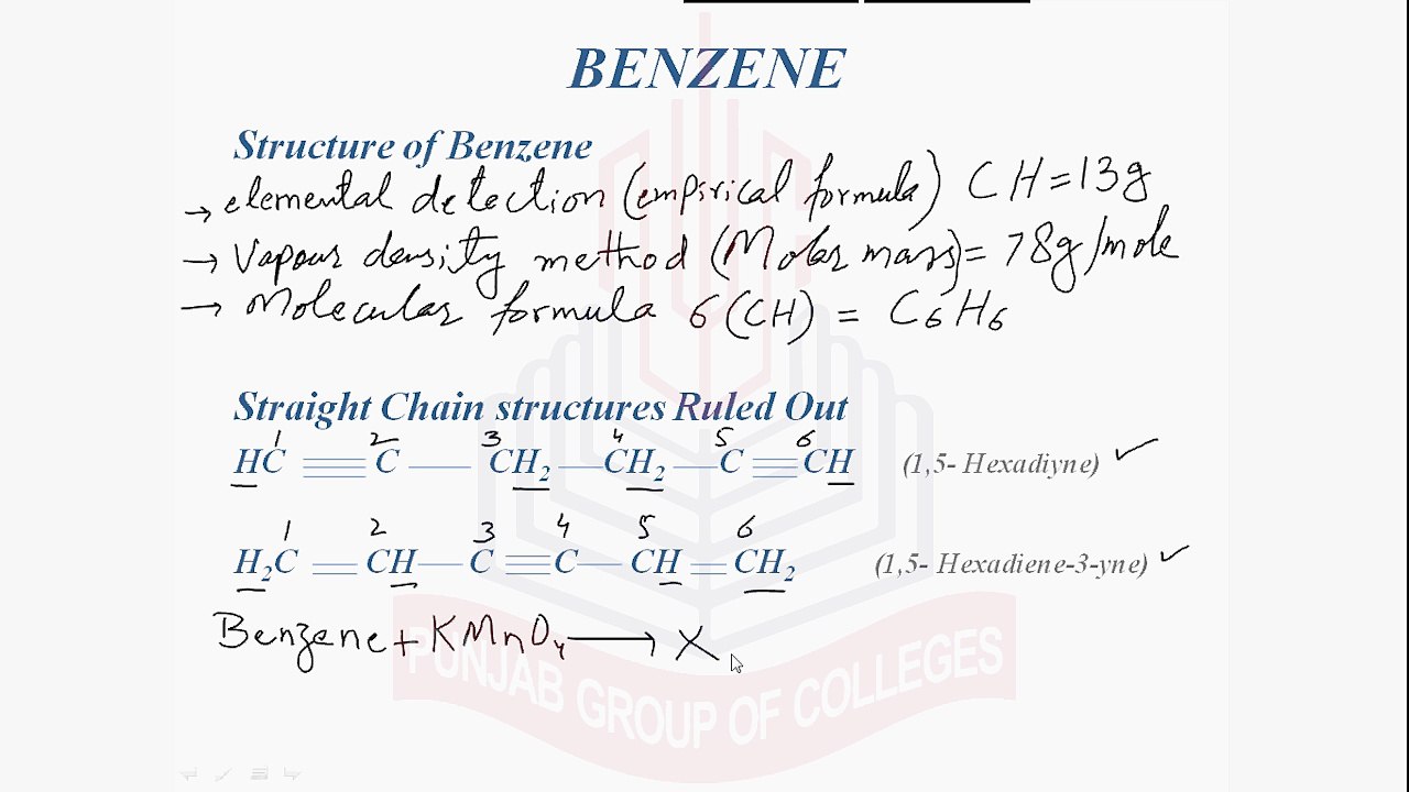Structure of Benzene, image size:1280x720