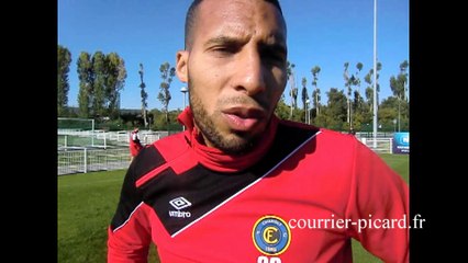 Entraînement du FC Chambly  à la veille du match  contre Strasbourg