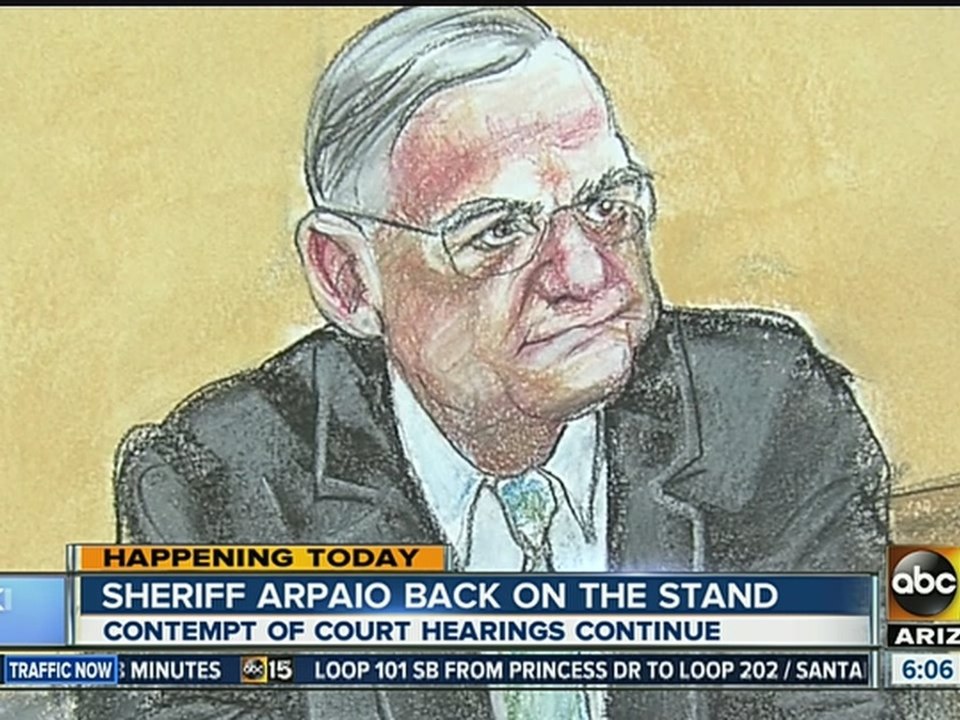 Sheriff Joe Arpaio back on the stand