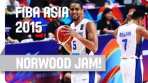Blatche Feeds Norwood for a Huge Dunk! - 2015 FIBA Asia Championship