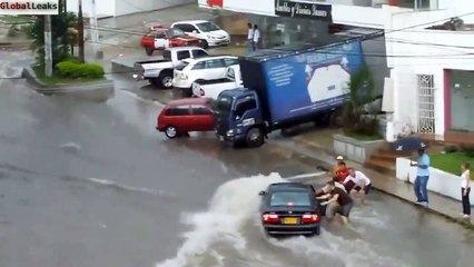 Trying To Help Selfish Woman, Men Swept Away By Flood