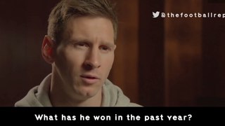 Messi reacts to the Ronaldo movie trailer