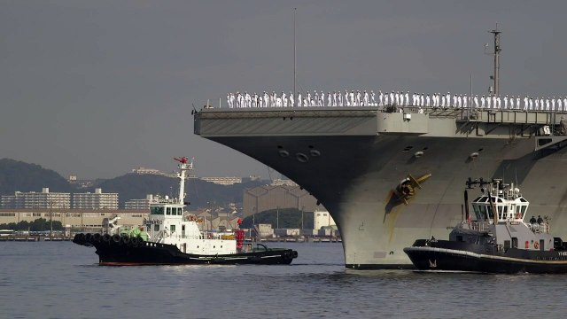 American aircraft carrier arrives in Japanese port