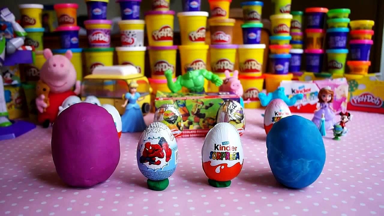 Play Doh Funny Face Surprise Toys Peppa Pig Frozen Tom and jerry Minnie
