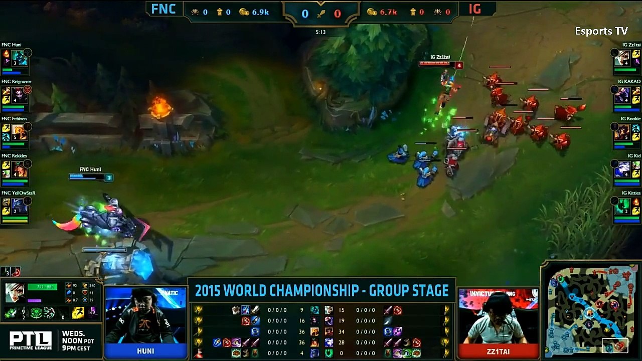 FNC vs IG | League of Legends World Championship 2015 Group B | Fnatic vs Invictus Gaming