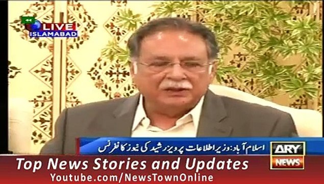 News Headlines 1 October 2015 ARY, Geo PML N Minister Pervez Rasheed's News Conference