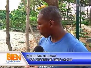 Bien Informado - 25 sectores afectados por creciente del Estero Salado