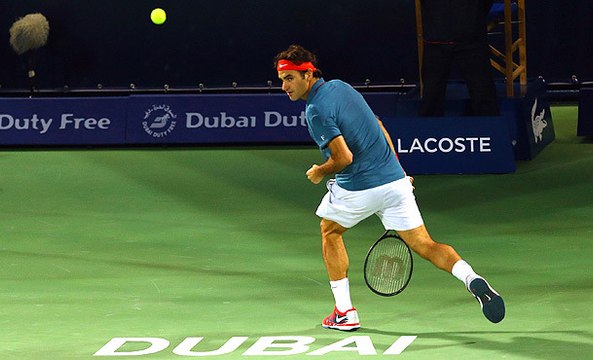 Roger Federer 'Tweener Hot Shot Dubai 2014