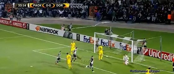 Goal Róbert Mak 1-0 . PAOK - Borussia Dortmund . 01/10/2015