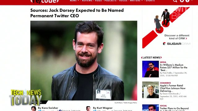 Jack Dorsey to Be Twitter's Permanent CEO: Tech News Today 1357