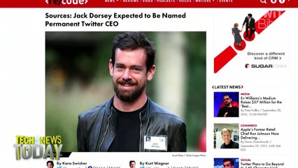 Jack Dorsey to Be Twitter's Permanent CEO: Tech News Today 1357