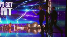 Patsy May serenades the Britains Got Talent presenters
