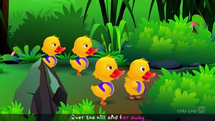 Five Little Ducks Nursery Rhyme With Lyrics - Cartoon Animation Rhymes & Songs for Children
