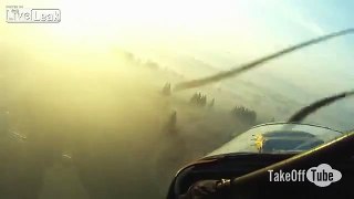 Ultralight flight and landing in ground fog