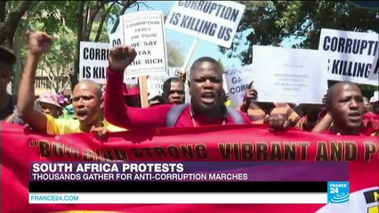 South Africa: Anti-corruption protesters take to the streets
