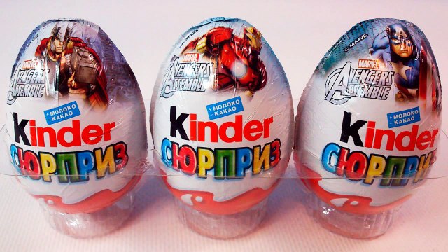 Interesting Marvel Avengers Assemble Kinder Surprise Eggs. Avengers 3 Kinder Surprise eggs